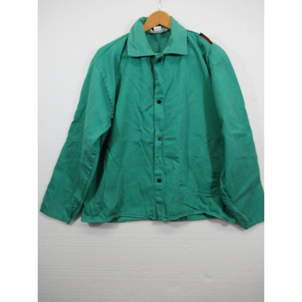 Vintage Westex Welding Shirt Jacket Men XL Green Workwear FR-7A
